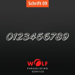 Schrift Übersicht für NR09 Schriftart